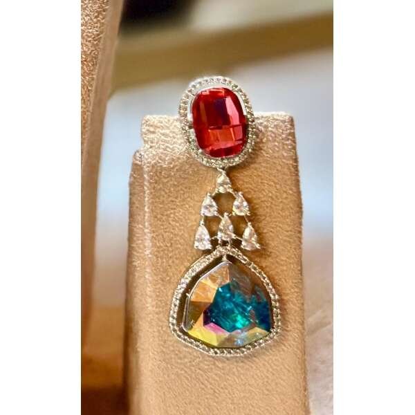 Bollywood Swarovski crystal necklace set - Image 2