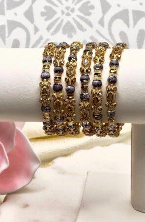 Bollywood  Indian Pakistani  Ethnic bangle set fit 2.4  bangles set brass
