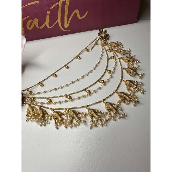 Bollywood Indian Designer Sahara / earring stud  brass - Image 3