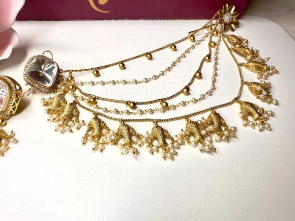 Bollywood Indian Designer Sahara / earring stud  brass