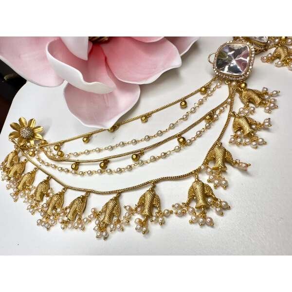 Bollywood Indian Designer Sahara / earring stud  brass - Image 2