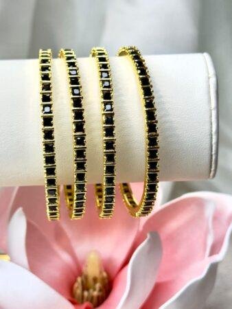 Ad Bangles Set of 4 | Gold Plated | Indian | Pakistani | Women's Jewelry