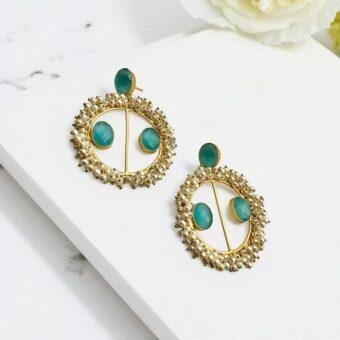 Bollywood Designer Jewelry for Women, Elegant Statement Earrings.