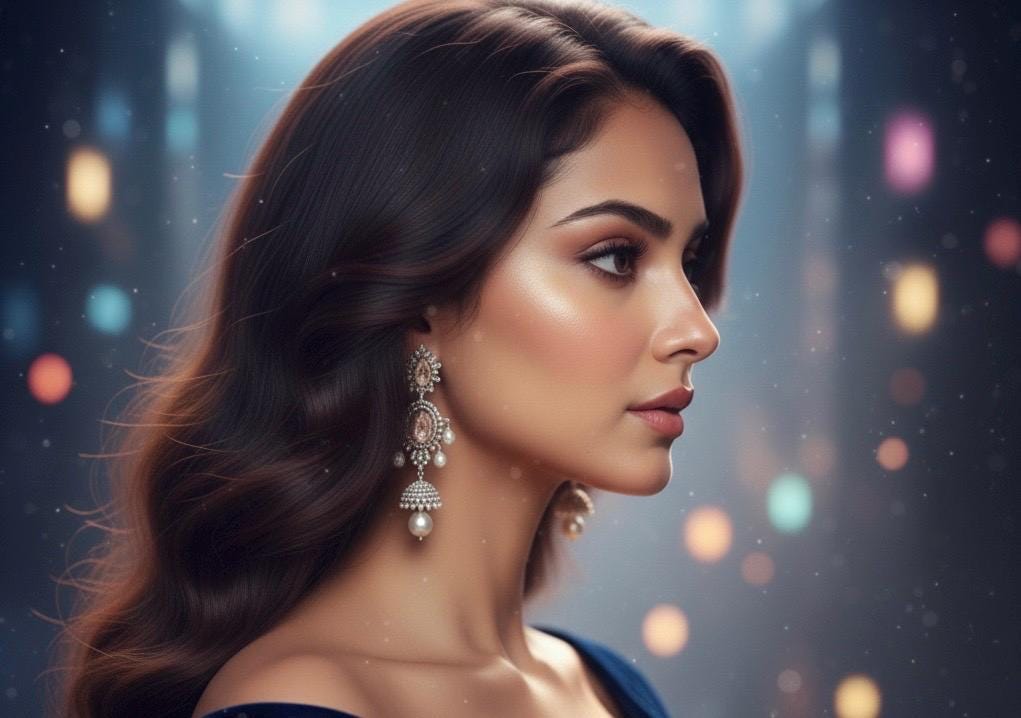 CZ Champagne Crystal Pearl Bridal Earrings | Silver Dangler Jewelry - Image 4