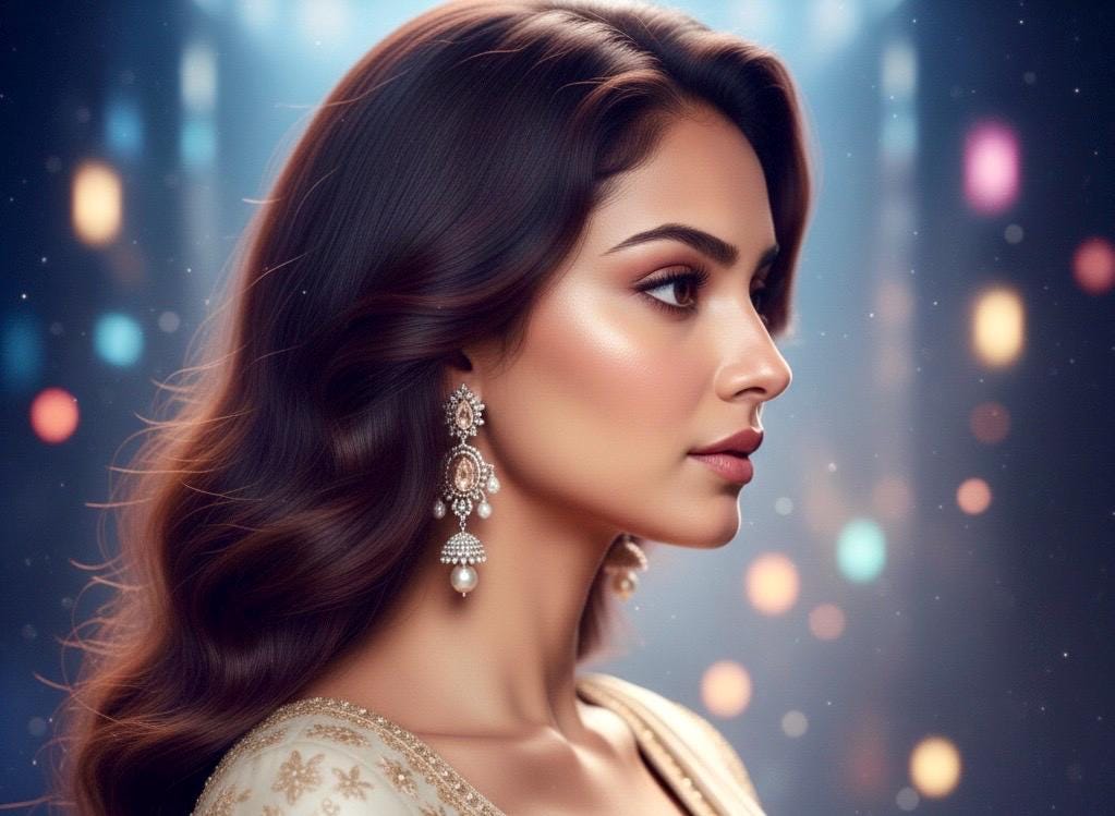 CZ Champagne Crystal Pearl Bridal Earrings | Silver Dangler Jewelry