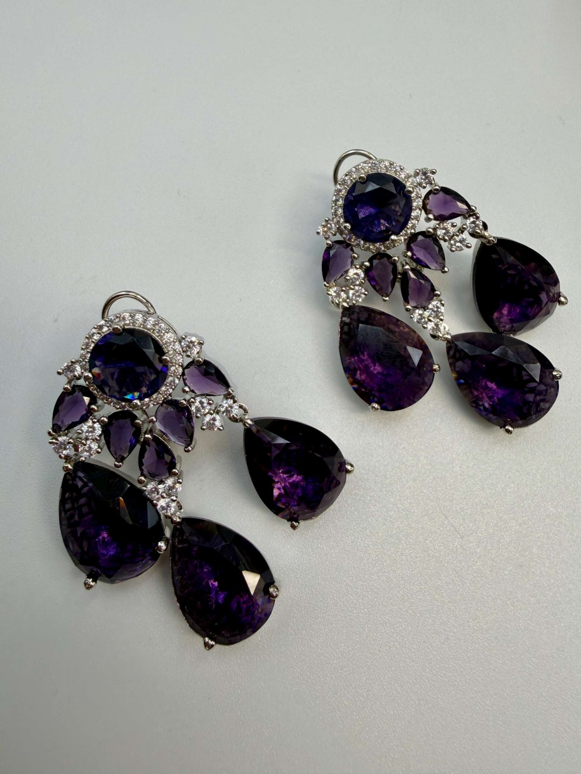 Multi Gemstone Drop Earrings with Yellow Citrine and Teal Quartz, Luxury Statement Jewelry - Image 6