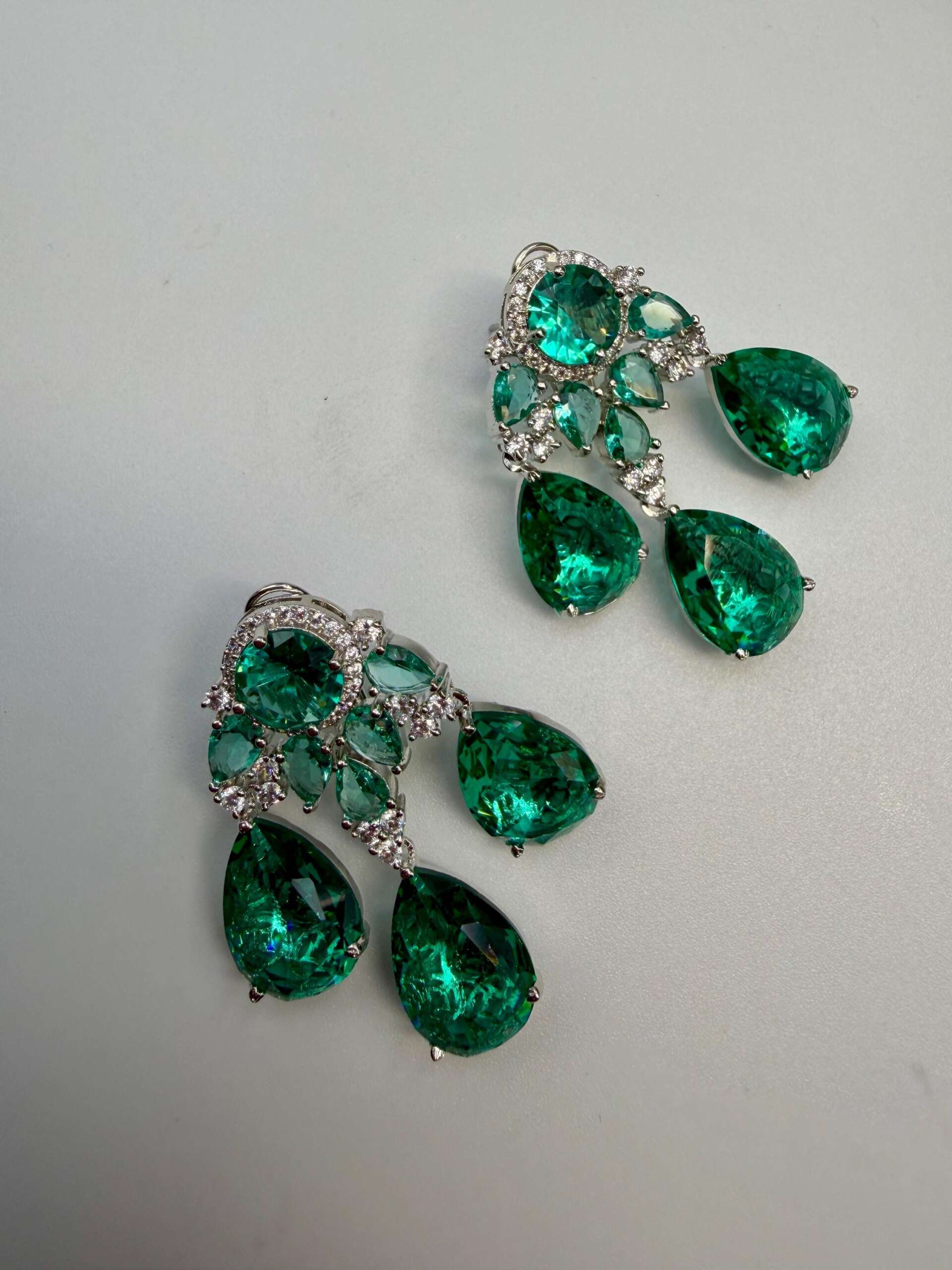 Multi Gemstone Drop Earrings with Yellow Citrine and Teal Quartz, Luxury Statement Jewelry - Image 7